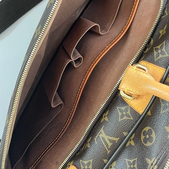 Louis Vuitton Monogram Icare Laptop Bag Messenger Brown Canvas Shoulder Strap - Picture 15 of 16